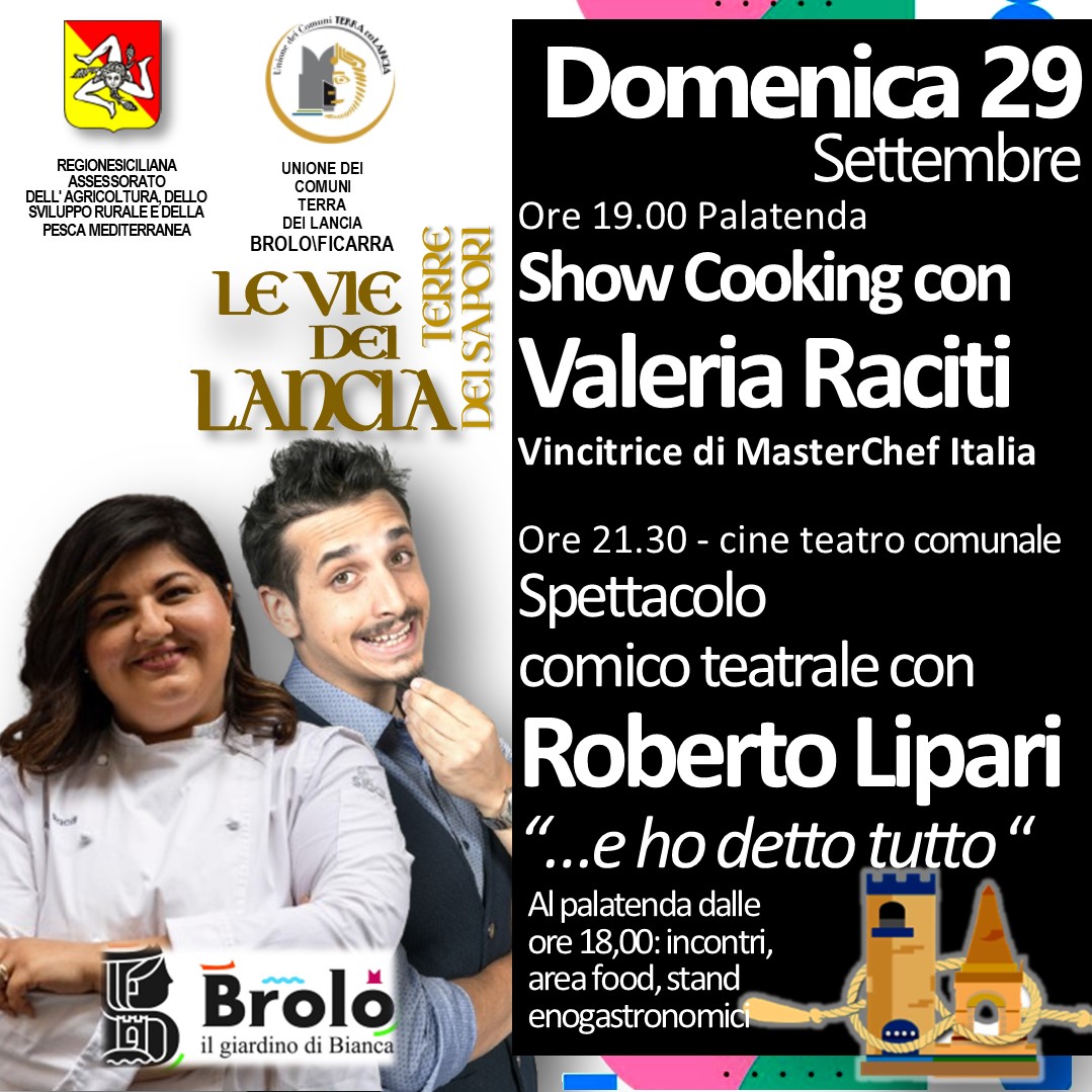 brolo  valeria raciti e roberto lipari guest star degli eventi conclusivi della seconda edizione de le vie dei lancia 