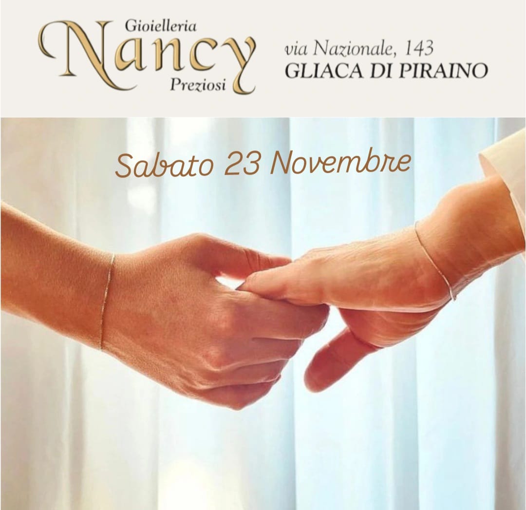 gliaca di piraino  sabato 23 novembre, la gioielleria nancy preziosi presenta: il bracciale saldato a laser