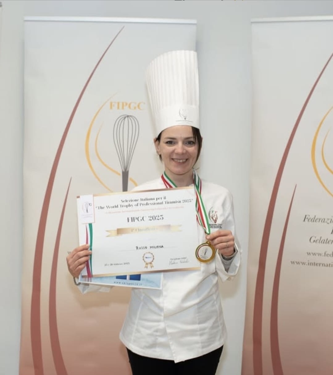 mirto  milena russo testagrossa la vincitrice nella selezione italiana per il mondiale di tiramis